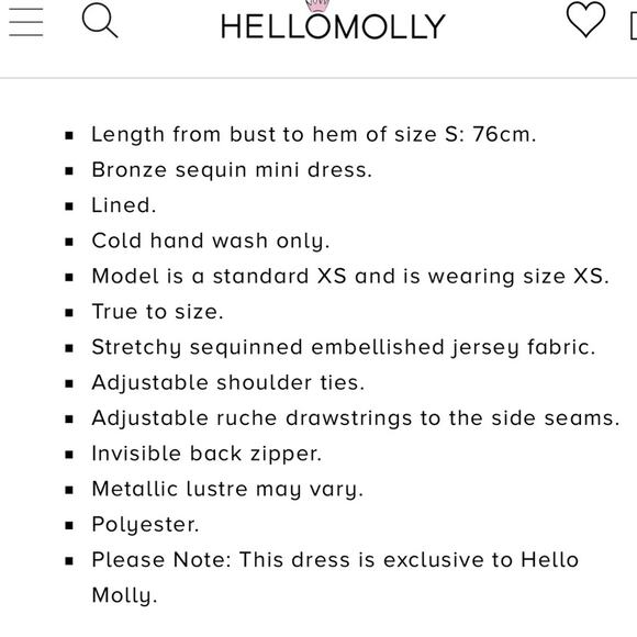 Hello Molly sequin mini dress gold - Picture 3 of 10